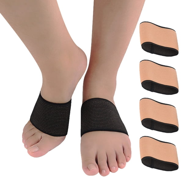 Mangas de soporte de arco de cobre (4PCS), aparatos ortopédicos para fascitis plantar para el cuidado de los pies, ArcFlat y Fallehes