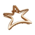 thumbnail image 5 of Qarigey Horquillas Barrettes Estrella de cinco puntas Clip de metal Pinza para el cabello Niñas Sombreros Hollow Simple Party Ponytail Holder Oro Mate 2Conjunto, 5 of 5