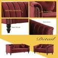 thumbnail image 4 of FUOROLA Mirando 2 Piece Living Room Set  Red, 4 of 5