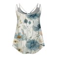 thumbnail image 4 of Lindreshi Womens Tank Tops Summer Trendy 2024 Women's Spring and Summer New Tank Eyelet Embroidery Scoop Neck Fashion Print Casual Fashion Top, 4 of 6