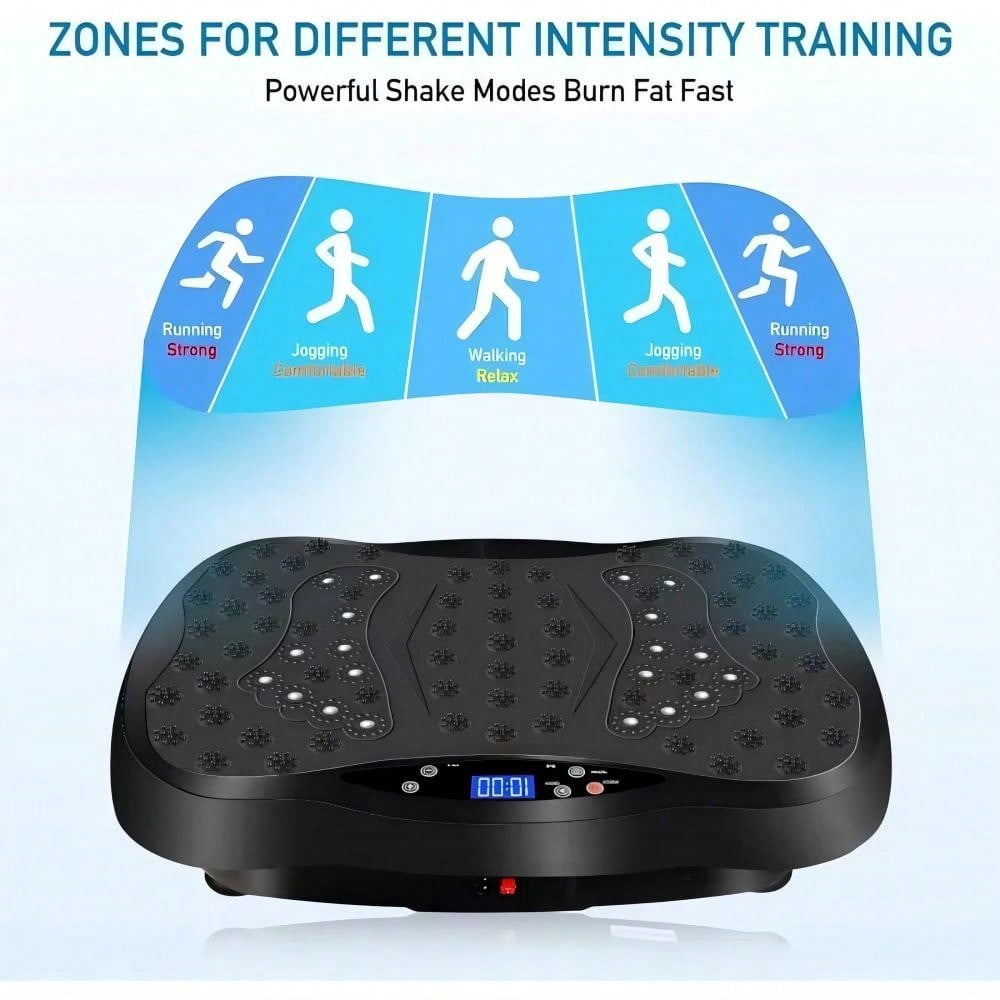Vibration Plate Fitness Platform Exercise Machine Vibrating Shaking Full Body Shaker Workout Power Waver Vibrate Stand Shake Board Sport Gym For Weight Loss Fat Burner For Women Men 47933953