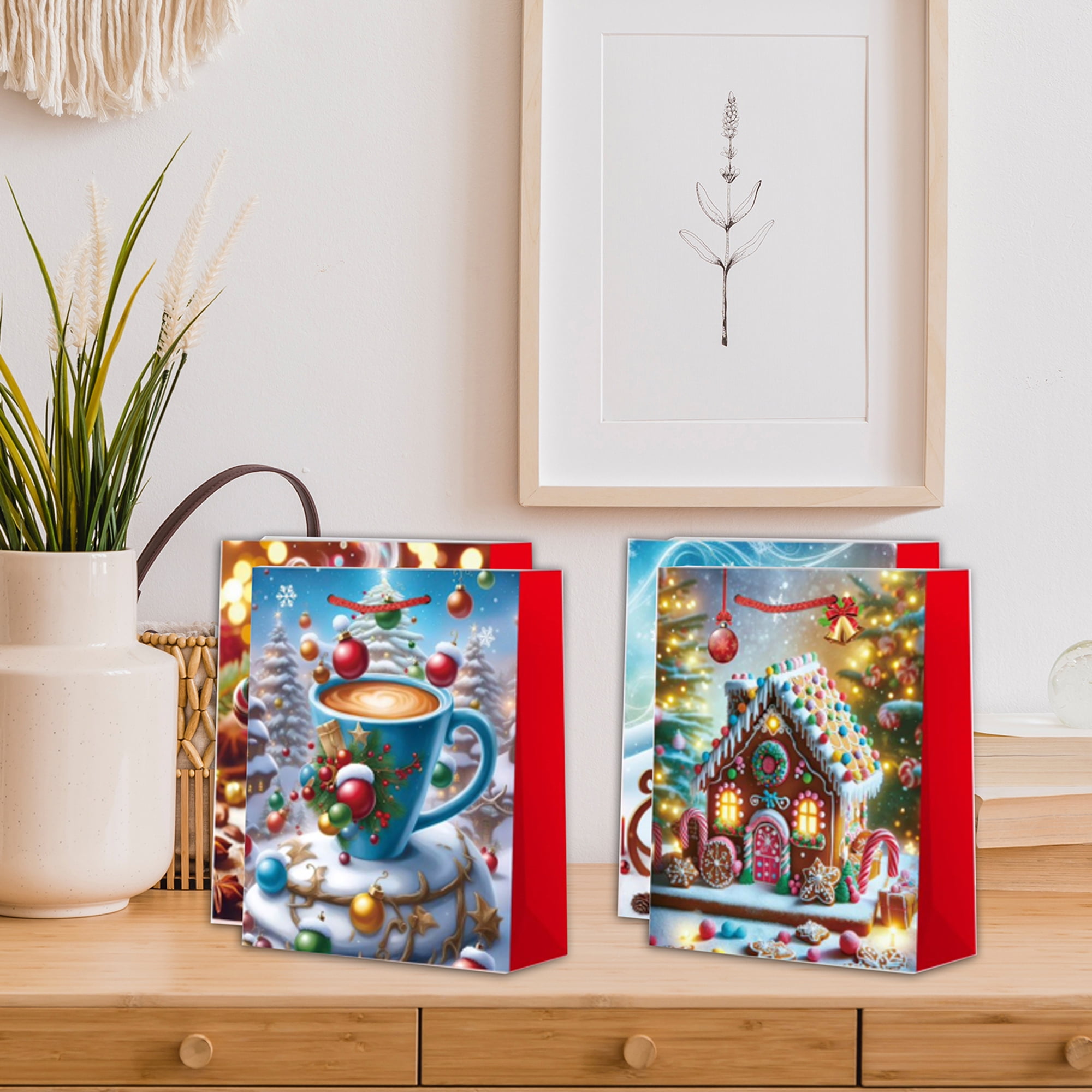 Sacs-Cadeaux De Noël (Assortiment) (Très Grand) - Lot De 12