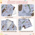 thumbnail image 4 of FORMRS Kids Short Sleeve Top and Pants Pajama Set Unisex Satin 2-Piece Sleepwear, Sizes 11-12Y, Purple Otters Pattern, 4 of 8