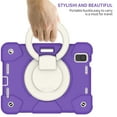 thumbnail image 6 of Allytech iPad mini 6th Gen Case Kids, Shoulder Strap Kickstand Heavy Duty Shockproof Handle Hybrid PC TPU Rugged Protective Pencil Holder Case Cover for Apple iPad mini 6 8.3" 2021 -Purple, 6 of 7