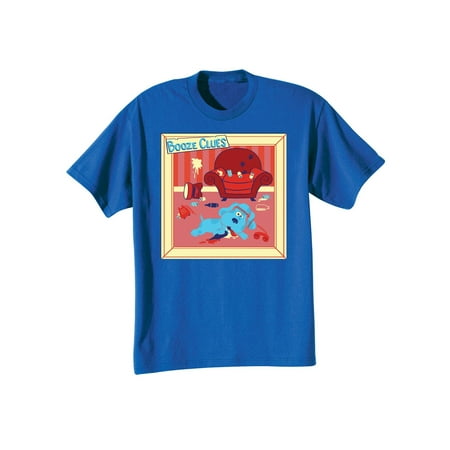 Worn 100% Cotton Short - Pun Pantry Unisex Booze Clues T-Shirt - 100% Cotton Short Sleeve Crew Neck Tee