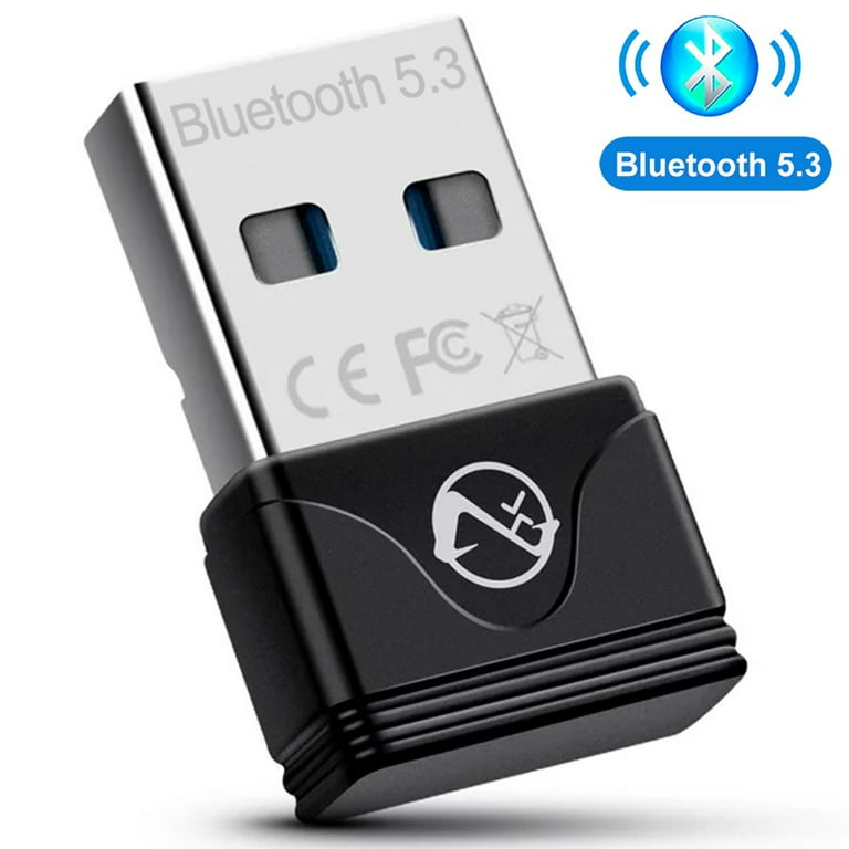 USB Bluetooth Adapter 5.3 for Desktop PC, Plug & Play Mini Bluetooth EDR  Dongle Receiver & Transmitter for Laptop Computer Bluetooth Headphones