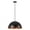 Matte Black, variant on Aspen Creative 61040-3 Adjustable One-Light Hanging Pendant Ceiling Light, Transitional Design in Satin Nickel Finish, Metal Dome Shade, 17 3/4" Wide