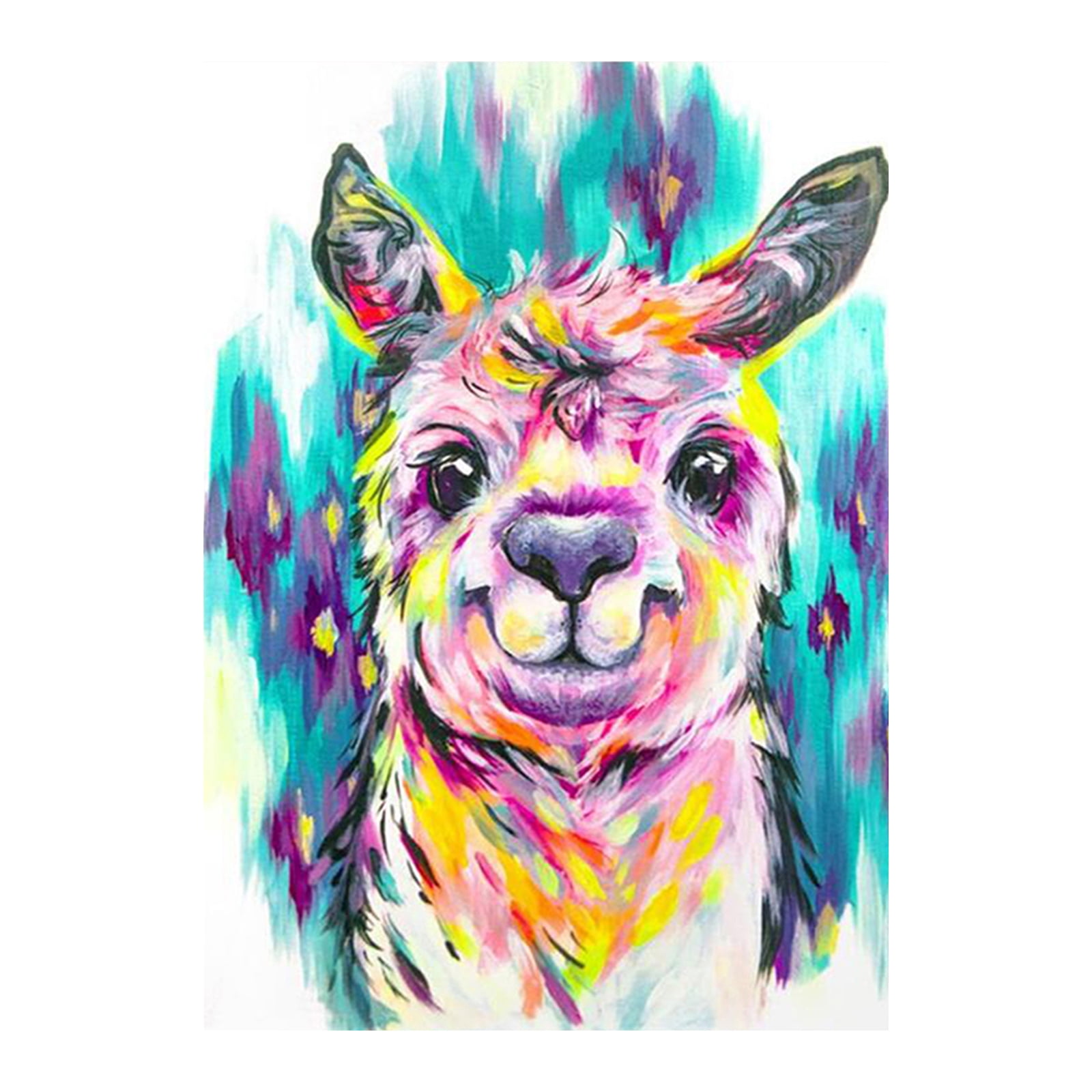 Sip and Paint Night Lama Canvas Kids Painting Kit Pre-Drawn Canvas Kit Canvas Crafting Box Gift Painting Party Kit DIY Painting Kit