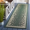 thumbnail image 2 of Safavieh Courtyard Candace Spotted Indoor/Outdoor Runner Rug, Dark Green/Ivory, 2'3" x 8', 2 of 10