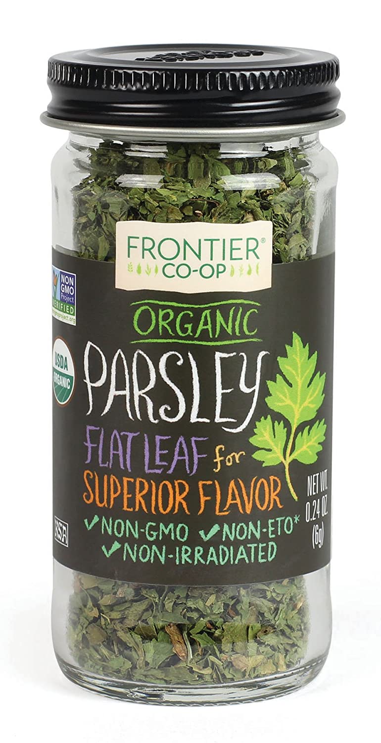 Frontier Organic Parsley Flakes, 0.24 Ounce (Pack of 12)