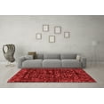 thumbnail image 3 of Ahgly Company Indoor Round Abstract Red Modern Area Rugs, 7' Round, 3 of 4
