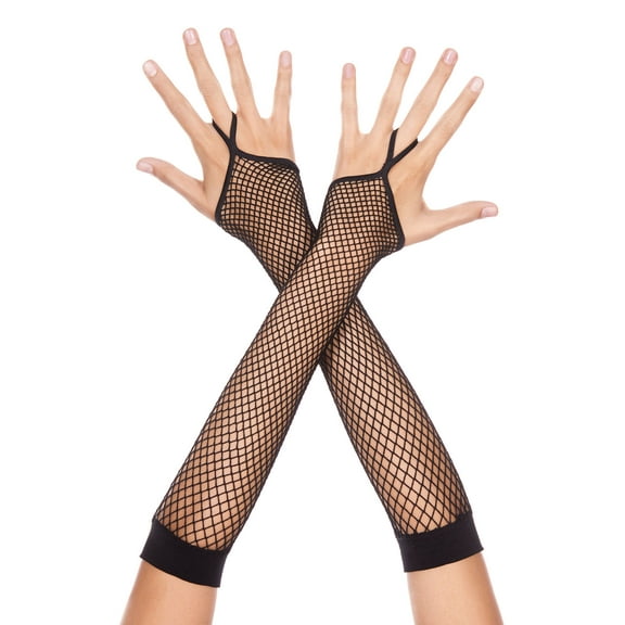 Finger loop diamond net arm warmer 408-BLACK