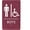 Burgandy, variant on ADA CENTRAL SIGNS - 6"X9" Boys Accessible Restroom Sign - ADA Compliant Tactile Graphics Grade 2 Braille Text Wall Signs - Bathroom Door Placard Double Sided Tape Wheelchair Handicap Rest Room Sign