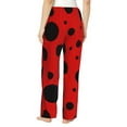 thumbnail image 3 of Kll Womens Ladybug Pattern Print Pajama Pants Soft Pajama Bottoms For Women Cozy Lounge Pants, 3 of 9