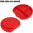 thumbnail image 4 of Toddler Divided Plate - Silicone Toddler Divided Plates Diy Complementary Food Placemat Suction Cup For Baby Kids(Red), 4 of 5