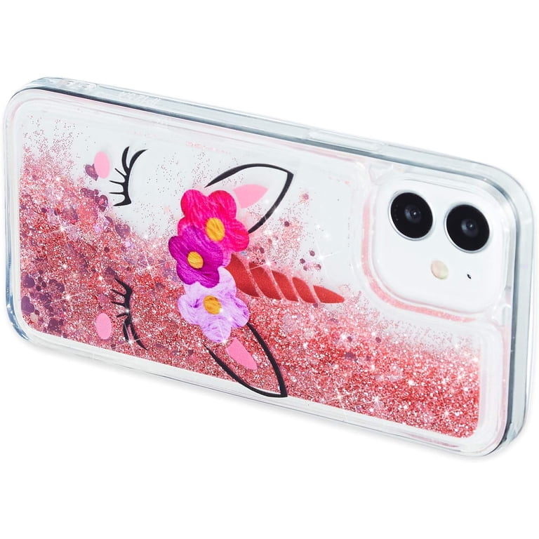 Case for iPhone 12 Mini, iPhone 12 Mini Case Cute Pink Glitter