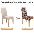 thumbnail image 7 of Artistic Wildflower Hummingbird Bloom Tropical Flower and Leaves Dining Chair Covers Set of 4 Washable Polyester Stretch Slipcovers Removable Protector for Farmhouse, 7 of 7