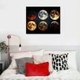 thumbnail image 4 of Nawypu  Eclipse of the Moon Wall Decor Black and White Canvas Print Artworks Lunar Moon Wall Art Abstract Prints Poster for Office Dorm Living Room Bedroom Home Decoration, 4 of 4