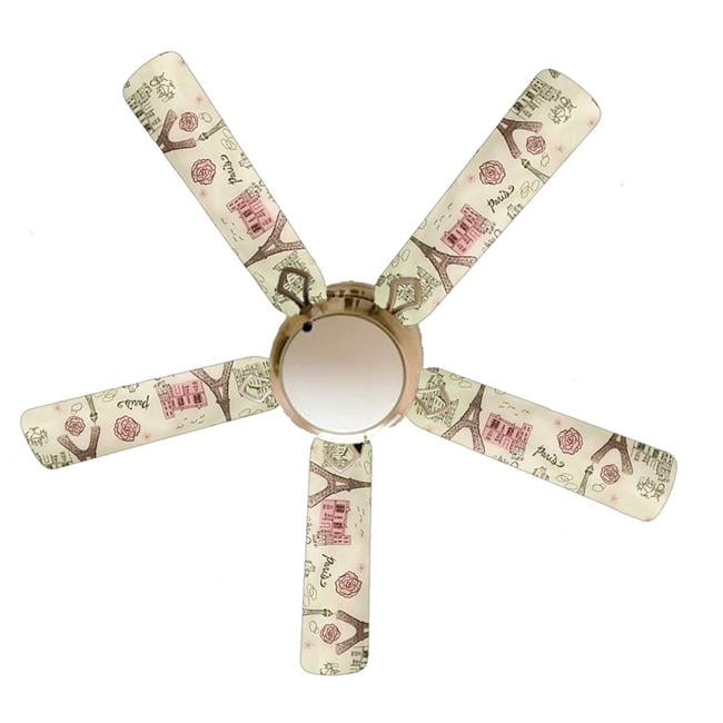 Blades White Ceiling Fan With Lamp, Girly Ceiling Fan