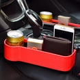 thumbnail image 2 of Multifunction Leather Storage Box for Car Seat Side Gap, 2 of 8