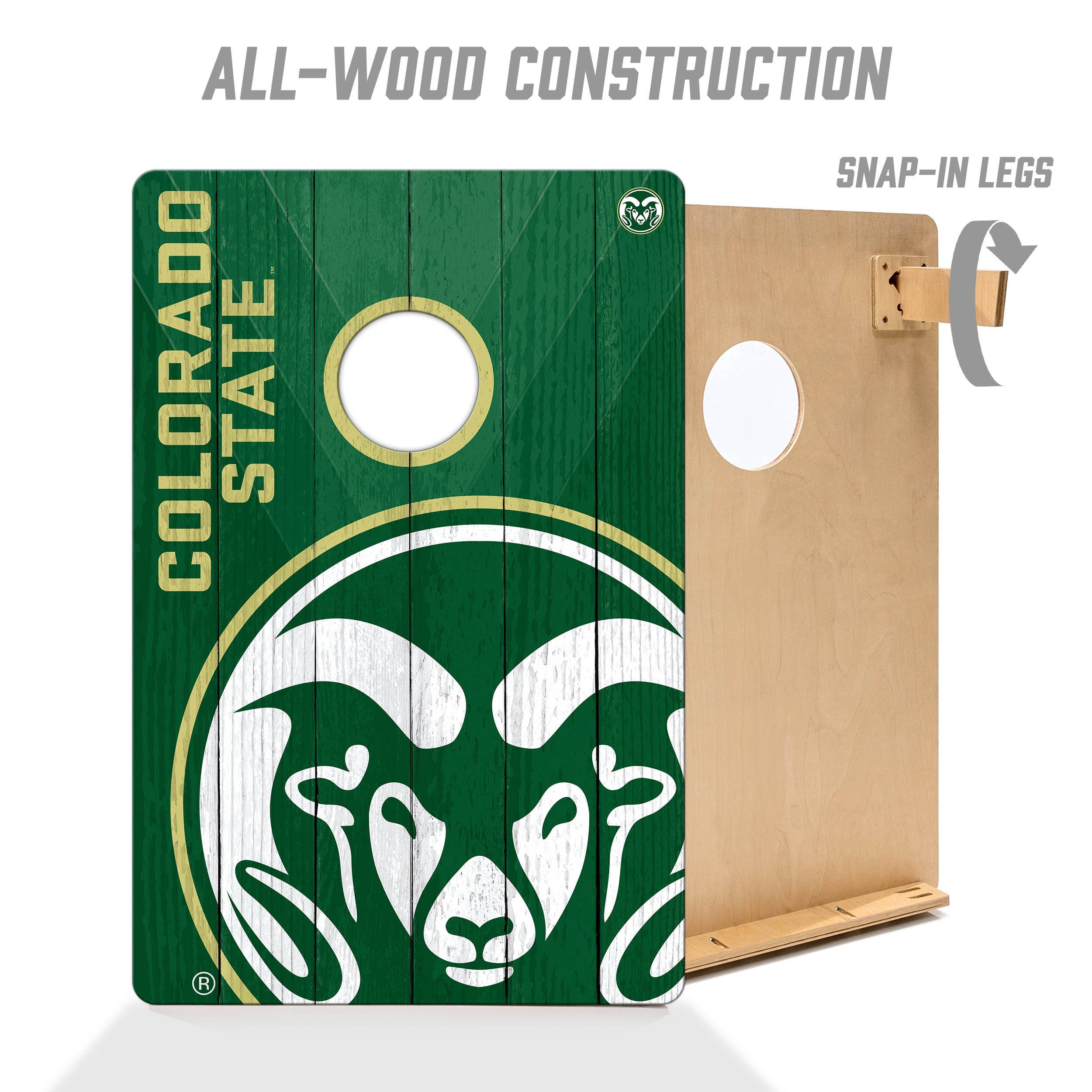 YouTheFan NCAA Colorado State Rams 2' x 3' Cornhole Game No Bags