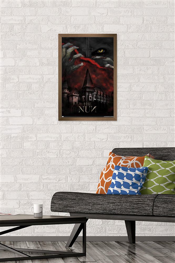 The Nun - Castle Wall Poster, 14.725" x 22.375", Framed