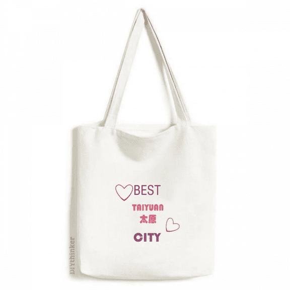 Rovincial Capital Taiyuan Tote Canvas Bag Shopping Satchel Casual Handbag