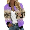 thumbnail image 1 of CEHVOM Manteau Décontracté Mode Imprimé avec Poches à Fermeture à Glissière pour Femmes en Liquidation, 1 of 5
