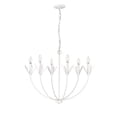 thumbnail image 4 of 12706-TWH Millennium Lighting Primrose - 6 Light Chandelier-22.75 Inch Tall and 30.5 Inch Wide-Textured White Finish, 4 of 6