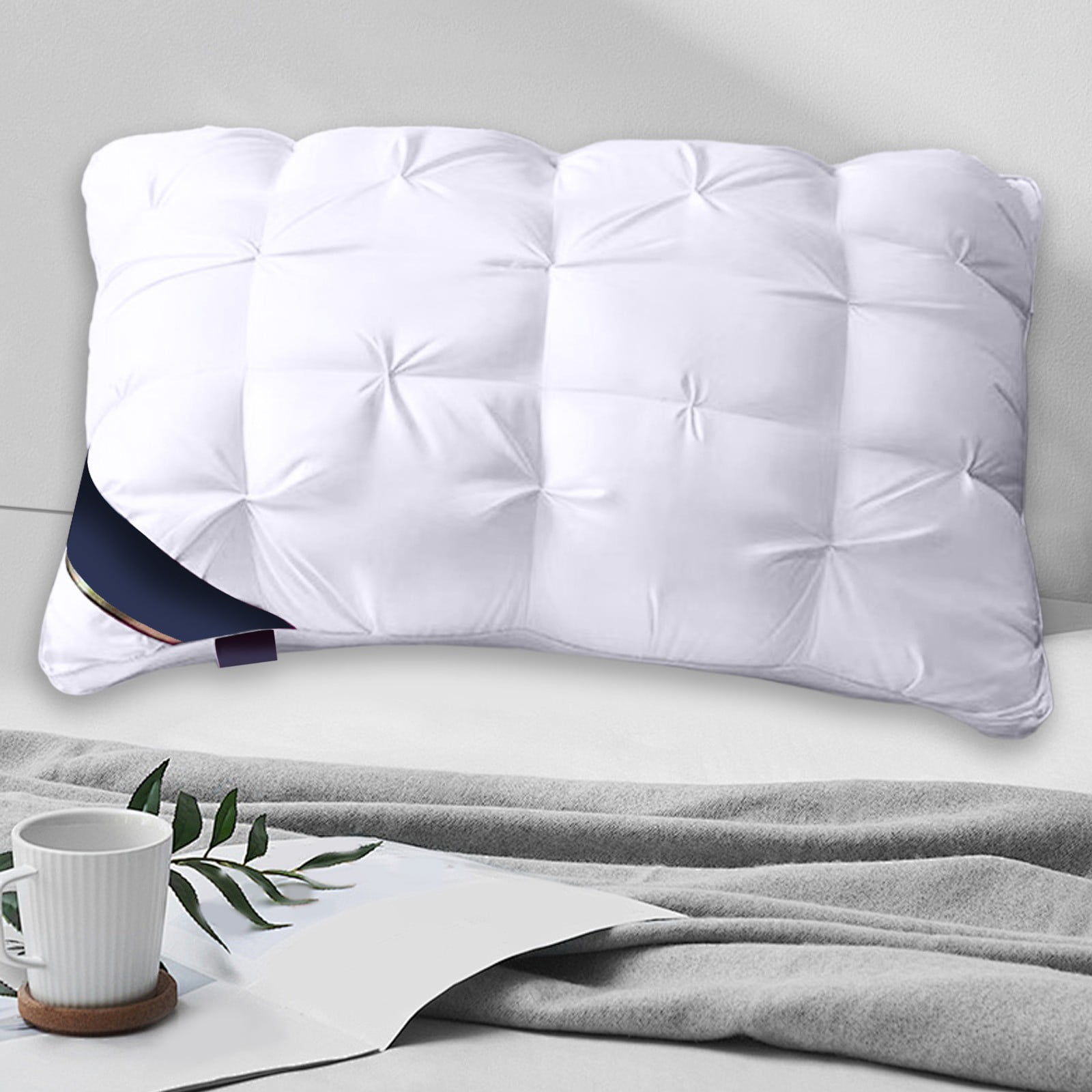 JOGZMZ Hotel Grade Ultra Soft Pillows Queen Size Set of 2 Supportive Bed Pillow for Back Side and Stomach Sleepers, Breathable Neck Supports Pillows for Home Daily Use