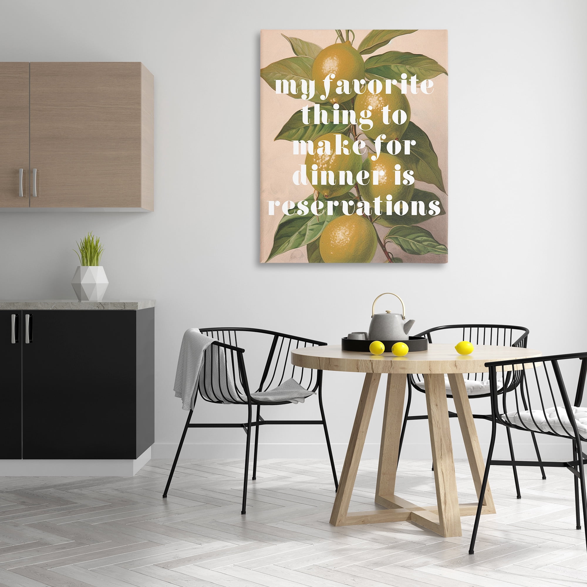 Stupell Industries Funny Dinner Reservations Food & Beverage Painting Gallery Wrapped Canvas Art Print Wall Art, 36 x 48
