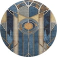 thumbnail image 2 of Addison Rugs Mayfield Premium Machine Washable Transitional Geometric Blue Round Rug, 8' x 8', 2 of 6