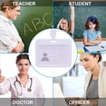 thumbnail image 3 of Clearance! beishanbush Business Card Holder Card Protector 4 X 3 Inches with Lanyard Transverse Clear Pp Plastic Card Holder One Size White, 3 of 7