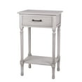 thumbnail image 2 of Privilege 28622 18 x 14 x 29.5 in. Winter Stone Large 1 Drawer Accent End Table, White, 2 of 3