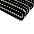 thumbnail image 5 of Jordan Manufacturing 44" x 22" Platt Ink Black Stripe Rectangular Outdoor Chair Cushion with Ties and Hanger Loop, 5 of 14