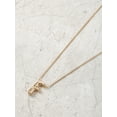 thumbnail image 3 of No Boundaries Goldtone Initial Bubble Letter Necklace, 1 Piece, Letter F, 3 of 3