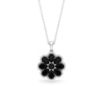 thumbnail image 4 of Rosec Jewels Natural Black Spinel Flower Pendant Necklace for Women - with Chain - AAA Quality - Ready to Gift with Jewelry Box, 925 Sterling Silver, 4 of 8