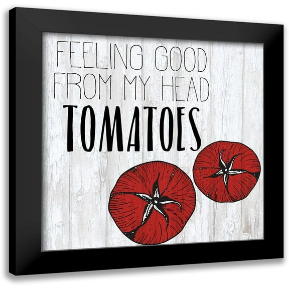 Kimberly, Allen 12x12 Black Modern Framed Museum Art Print Titled - Vegetables 5