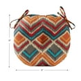 thumbnail image 5 of Surreal Chevron 15 in. Round Outdoor Bistro Seat Cushion (Set of 4) by Greendale Home Fashions, 5 of 7