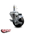 thumbnail image 2 of 3 Inch Phenolic Wheel Swivel 7/16 Inch Grip Ring Stem Caster with Brake SCC, 2 of 2