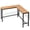Brown, variant on Crestlive Products L-Shaped Outdoor Bar Table, Counter Height Patio Bar Table with Metal Frame & Weather-Friendly Tabletop, Narrow Corner High Top Table for Balcony, Deck, Backyard, Poolside (Brown)