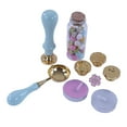 thumbnail image 2 of Wax Sealing  Set, Multicolor Fire Paint Wax Romantic Sealing Wax  Kit Various Replaceable Stamps  for Envelope, 2 of 8