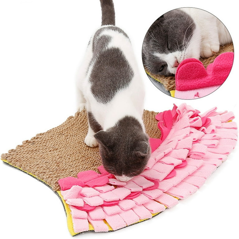Cat scratching best sale food mat