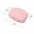 thumbnail image 3 of Pill Organizer 3 Compartment Beige Portable Case for Daily Travel Use, 3 of 6