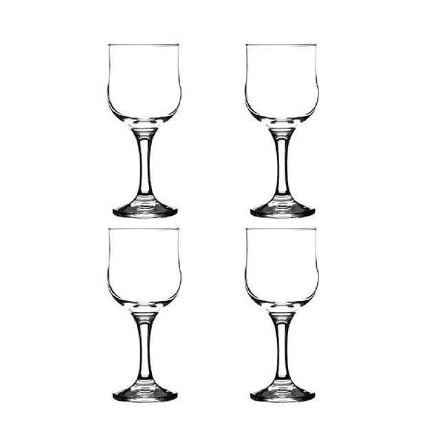 Rayware - Copas para vino tinto diseño Tulip (Juego de 4) (Transparente)