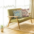 thumbnail image 3 of LR Home Chile Cotton Poly Filled Pillow in Blue, 18" x 18", 3 of 10