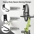 thumbnail image 2 of Slatwall Bike Hooks  Heavy Duty Bicycle Hangr With Pvc Coating Wall Mount Vertical Storage Rack - 4 Pack, 2 of 6