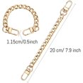 thumbnail image 2 of 4 Pieces Purse Chain Strap Purse Strap Extender DIY Flat Chain Strap Handle Bag Accessories Charms Decoration for Purse Handbags Shoulder Bag (Gold,7.9 Inch), 2 of 5