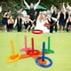 thumbnail image 4 of Juego de lanzamiento de aros de plástico para niños y adultos | 5 postes y 5 aros con bases | Juguete familiar divertido para interiores y exteriores, 4 of 6