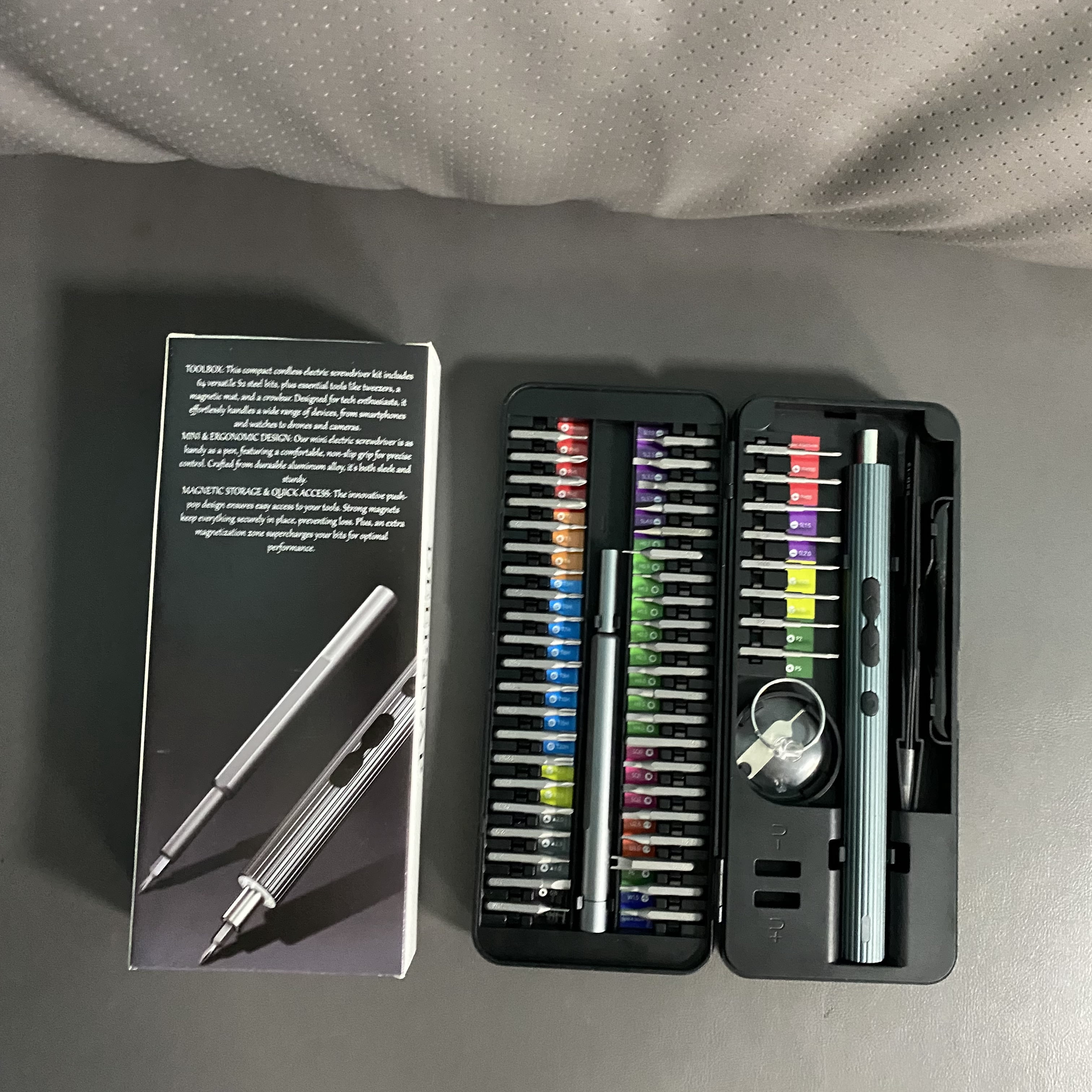 DEEPSNAP Rechargeable Electric Screwdriver with LED Light 50 in 1, Cordless Power Screwdrivers for Home Furniture Assembly Electronic Repair